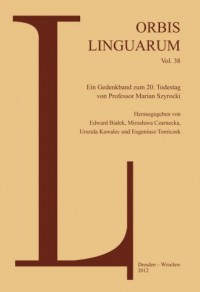 Orbis Linguarum. Ein Gedenkband - okładka książki