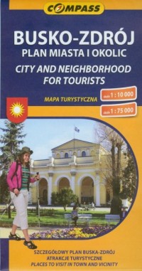 Busko Zdrój plan miasta i okolic - okładka książki