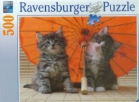 Kocięta pod parasolem (puzzle - - zdjęcie zabawki, gry