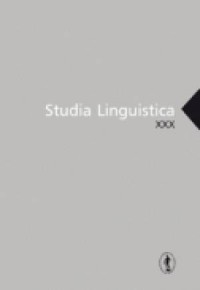 Studia Linguistica XXX - okładka książki