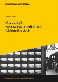 O typologii wypowiedzi medialnych - okładka książki