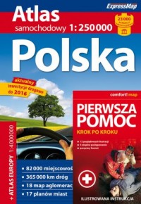 Polska. Atlas samochodowy (w skali - okładka książki