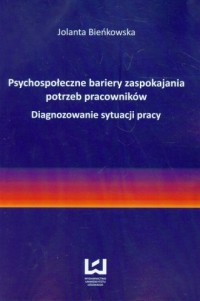 Psychospołeczne bariery zaspokajania - okładka książki