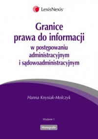 Granice prawa do informacji  w - okładka książki