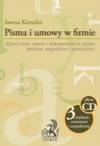 Pisma i umowy w firmie - okładka książki