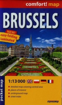 Brussels laminowany plan miasta - okładka książki