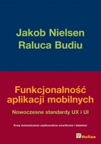 Funkcjonalność aplikacji mobilnych. - okładka książki