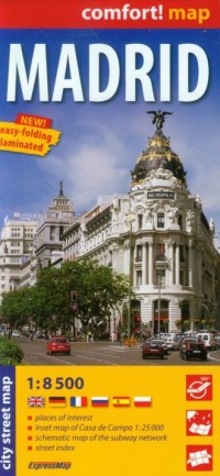 Madrid laminowany plan miasta (skala - okładka książki