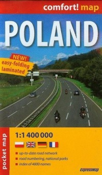 Poland laminowana mapa samochodowa - okładka książki