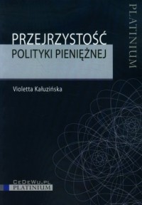 Przejrzystość polityki pieniężnej - okładka książki