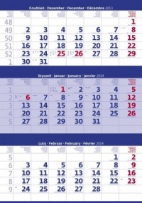 Kalendarz 2014 (3-miesięczny) - okładka książki