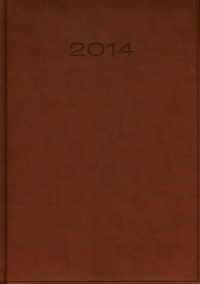 Kalendarz 2014. Brązowy duży dzienny - okładka książki