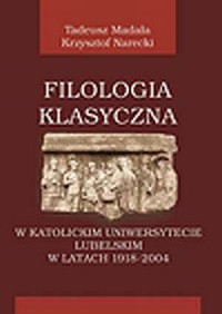Filologia klasyczna w KUL w latach - okładka książki
