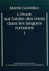 Létude sur lordre des mots dans - okładka książki