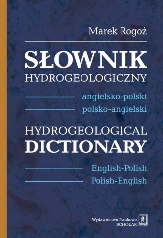 Słownik hydrogeologiczny angielsko-polski, - okładka podręcznika