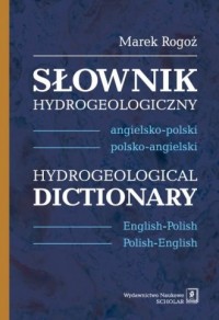 Słownik hydrogeologiczny angielsko-polski, - okładka podręcznika