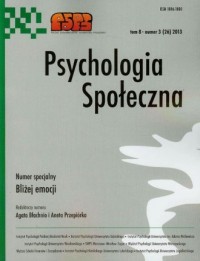 Psychologia Społeczna. Tom 8 nr - okładka książki