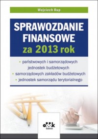 Sprawozdanie finansowe za 2013 - okładka książki