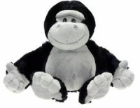 Pluszowy siedzący czarny goryl - zdjęcie zabawki, gry