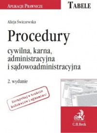 Procedury: cywilna, karna, administracyjna - okładka książki