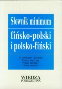 Słownik minimum fińsko-polski, - okładka podręcznika