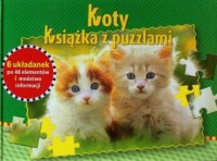 Koty. Książka z puzzlami - okładka książki