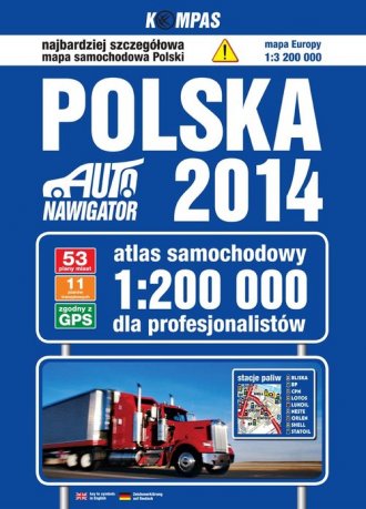 Polska 2014. Atlas samochodowy - okładka książki