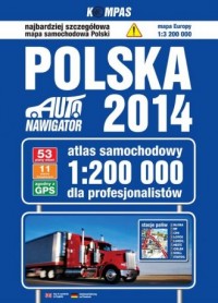 Polska 2014. Atlas samochodowy - okładka książki