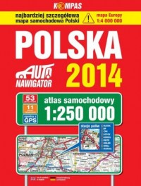 Polska 2014. Atlas samochodowy - okładka książki