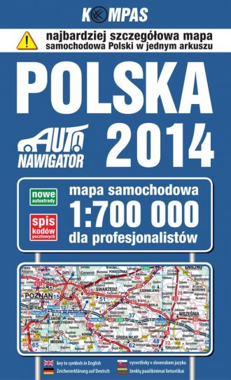Polska 2014. Mapa samochodowa dla - okładka książki