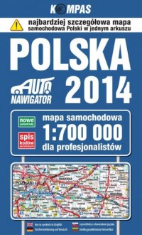 Polska 2014. Mapa samochodowa dla - okładka książki