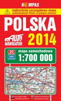 Polska 2014. Mapa samochodowa (skala - okładka książki
