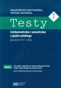Testy 1 śródsemestralne i semestralne - okładka podręcznika