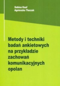 Metody i techniki badań ankietowych - okładka książki