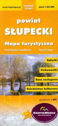 Powiat słupecki mapa turystyczna - okładka książki