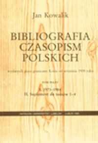 Bibliografia czasopism polskich - okładka książki