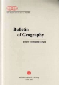 Bulletin of Geography (socio-economic - okładka książki