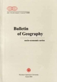 Bulletin of Geography (socio-economic - okładka książki