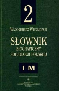 Słownik biograficzny socjologii - okładka książki