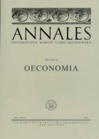 Annales UMCS, sec.H (Ekonomia), - okładka książki