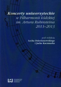Koncerty uniwersyteckie w Filharmonii - okładka książki