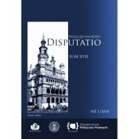 Przegląd Naukowy Disputatio nr - okładka książki