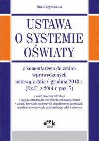 Ustawa o systemie oświaty z komentarzem - okładka książki