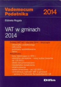 Vademecum Podatnika 2014. VAT w - okładka książki