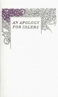 An Apology for Idlers - okładka książki