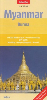 Myanmar Birma mapa (skala 1: 1 - okładka książki