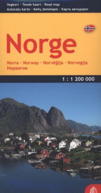 Norwegia mapa (skala 1: 1 200 000) - okładka książki