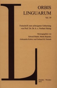 Orbis Linguarum Vol. 39. Festschrift - okładka książki