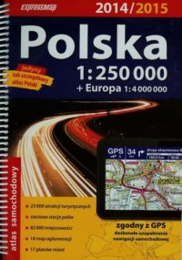Polska atlas samochodowy (skala - okładka książki