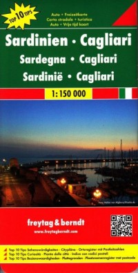 Sardynia. Cagliari mapa (skala - okładka książki